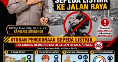 Polres Situbondo Imbau Masyarakat Gunakan Sepeda Listrik Sesuai Aturan dan Utamakan Keselamatan